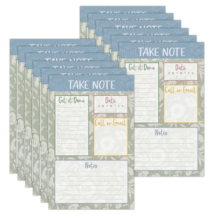 Teacher Created Resources Classroom Cottage Notepad, 50 Sheets Per Notepad, 12PK 7198